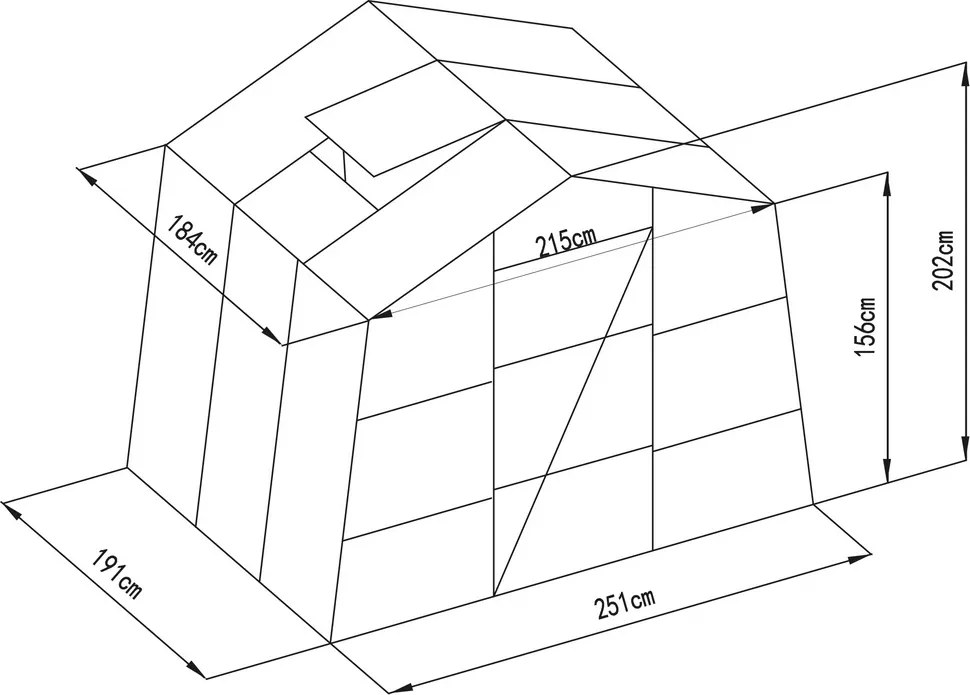 Szklarnia G21 GZ 48 – 251 x 191 cm, ocynkowana