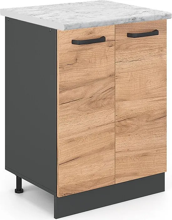 Szafki kuchenne złoty dąb energetyczny 60x46x81.6 r-line