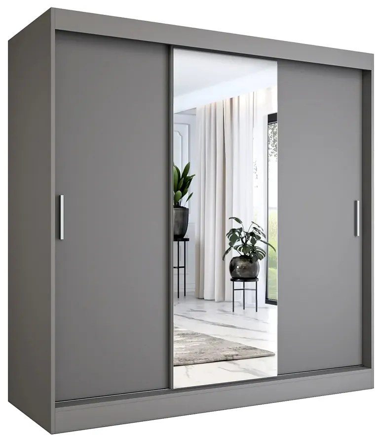 Szafa przesuwna antracyt 200 cm M7-T51