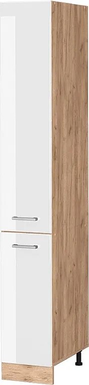 Szafka aptekarska biały wysoki połysk 30x57.2x206.8 r-line