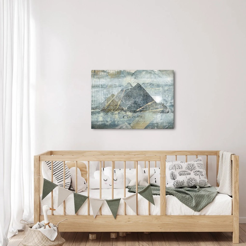 Obraz - Piramidy w niebieskim filtrze (70x50 cm)