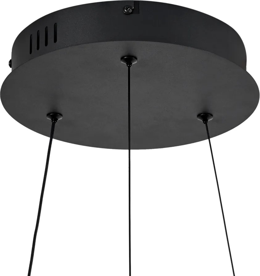 Nowoczesna lampa wisząca czarna 78 cm z LED z 3-stopniowym ściemnianiem - Żyrandol Anello