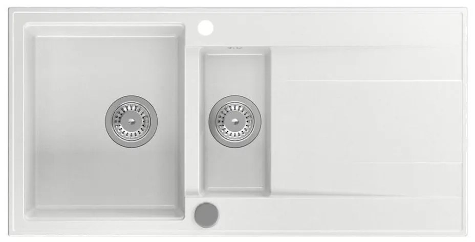 Sapho - Zlew kuchenny 100x50 cm granit/biały