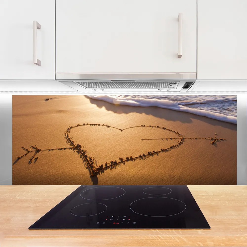 Panel Kuchenny Miłosny Symbol Na Piasku