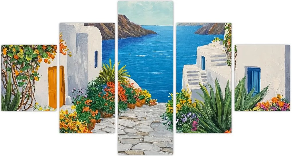 Obraz - Grecka uliczka (125x70 cm)