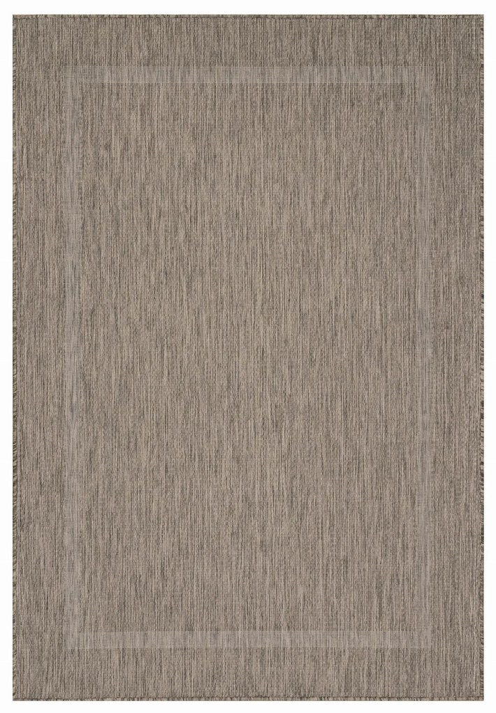 Dywan zewnętrzny Relax ramka brązowy 80 cm x 150 cm