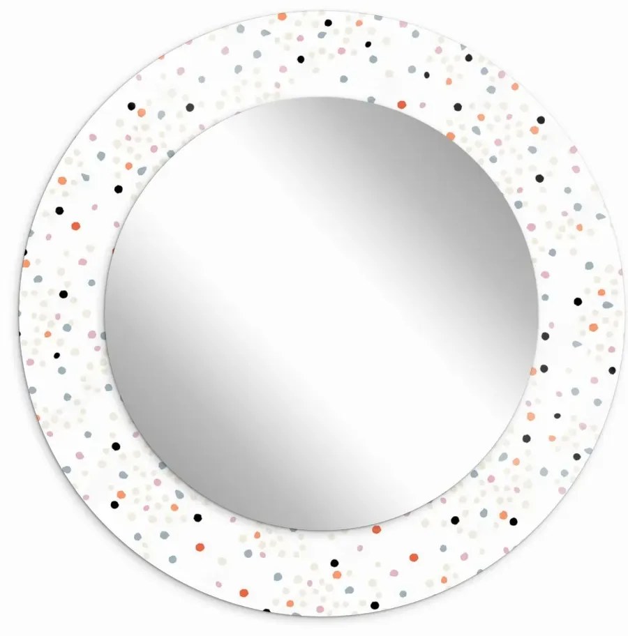 Lustro okrągłe MORENA DOTS 80cm białe BALTICA DESIGN