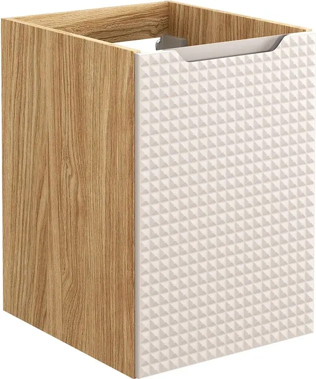 Beżowa wisząca szafka łazienkowa 3d W1-G89
