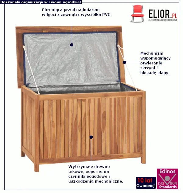 Drewniana skrzynia ogrodowa P8-S14