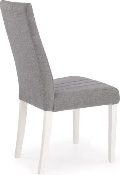 Tapicerowane krzesło na białych nogach Diego