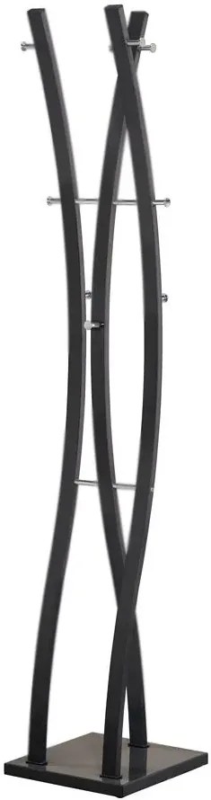 Czarny stojący wieszak na ubrania L7-C95