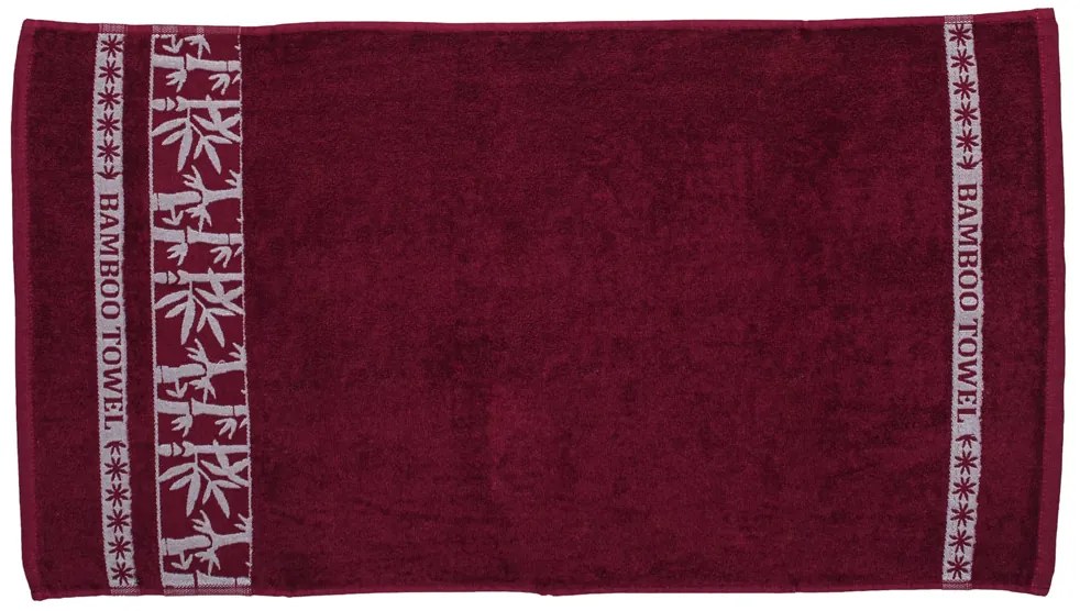 Ręcznik kąpielowy bambusowy BAMBOO 70x140 cm bordowy, 70% bambus | 30% bawełna