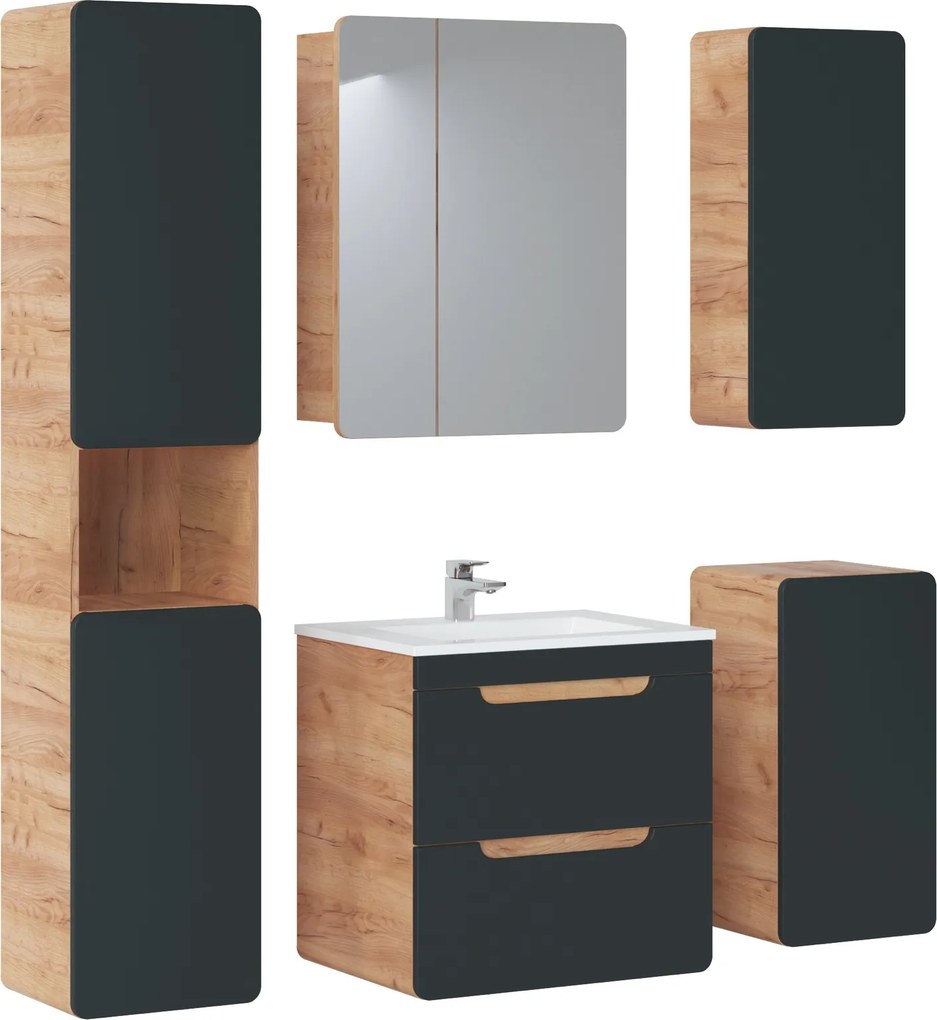 Szafka łazienkowa z lustrem 2-drzwiowa 60 cm, Aruba 841 FSC