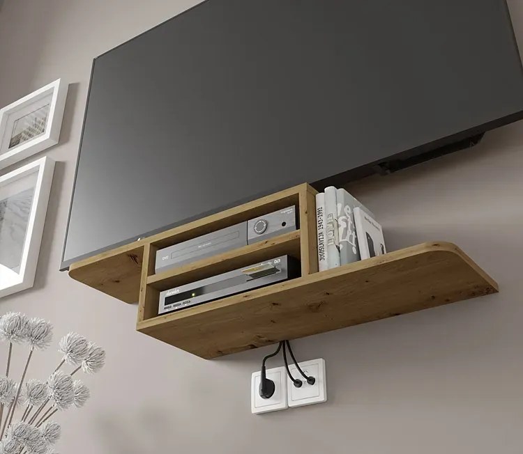Wisząca Półka Pod Telewizor Dąb Artisan P1-C32