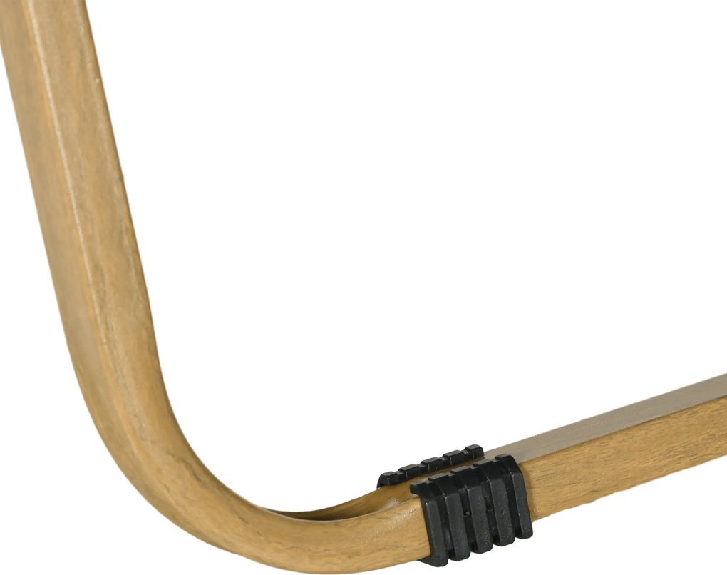 Outsunny Krzesła kempingowe, 2x Krzesło plażowe, składane, Stal, Wygląd drewna, Ciemnoszary