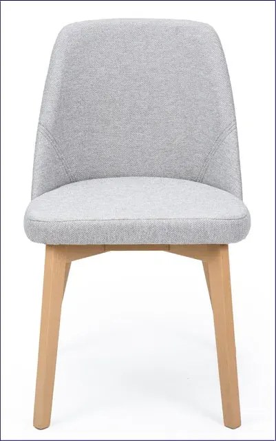 Jasnoszare krzesło drewniane do stołu dąb artisan - Fima 8X
