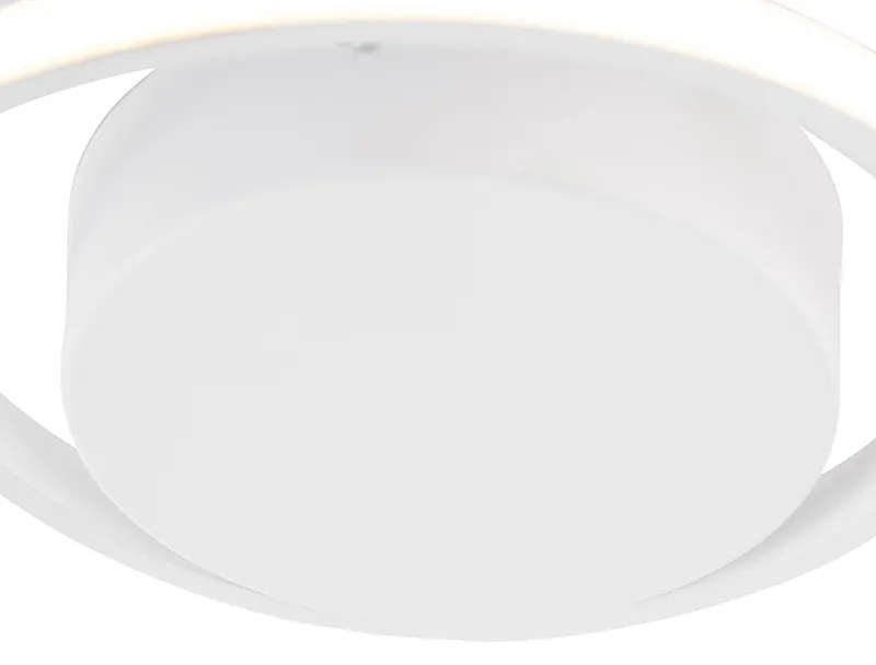 Designerska lampa sufitowa biała zdiodą LED o3-stopniowym ściemniaczu - KrulaDesignerski Oswietlenie wewnetrzne