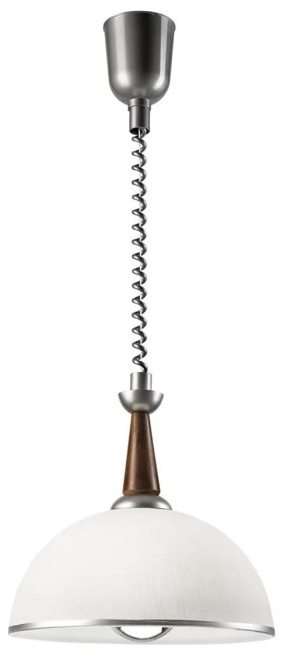 Lampa sufitowa CHIARA 1xE27/60W/230V srebrna/dąb, ściągana