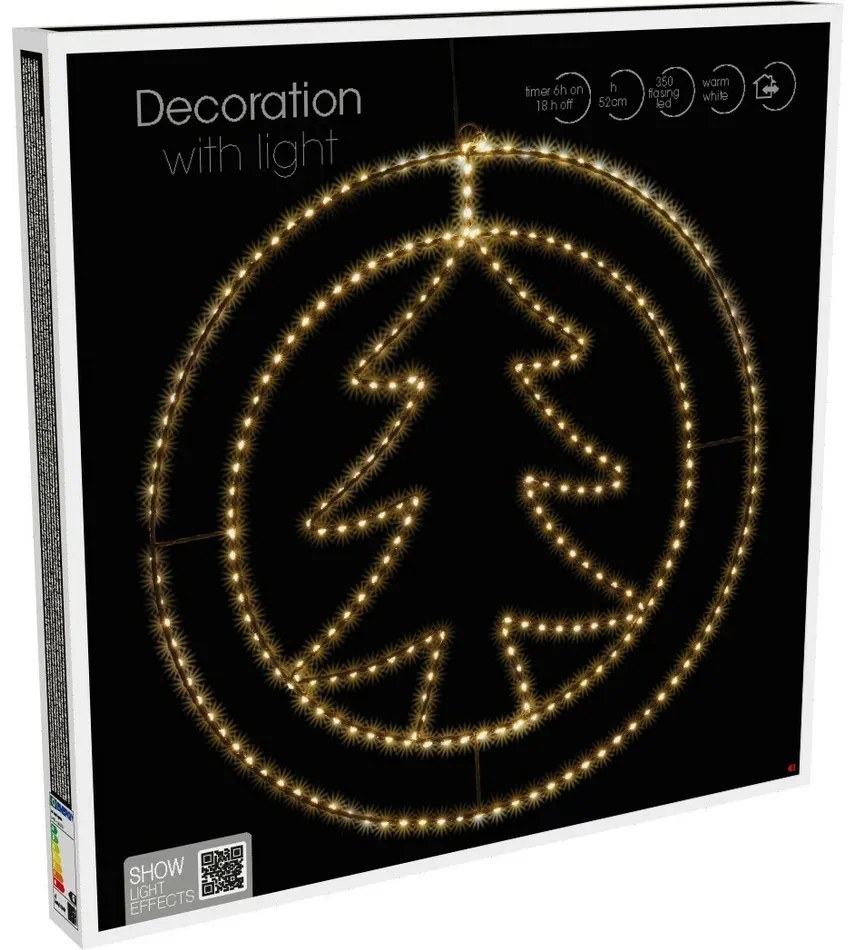 Świąteczna dekoracja wisząca LED Trinket Tree 285 LED, 52 cm