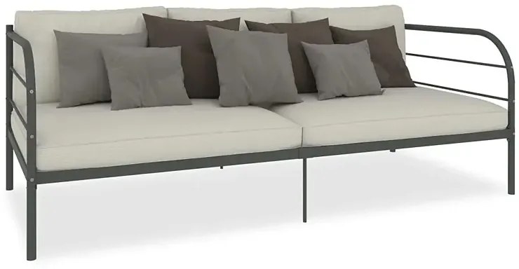 Szare metalowe łóżko pojedyncze 90x200 cm - Lucpa