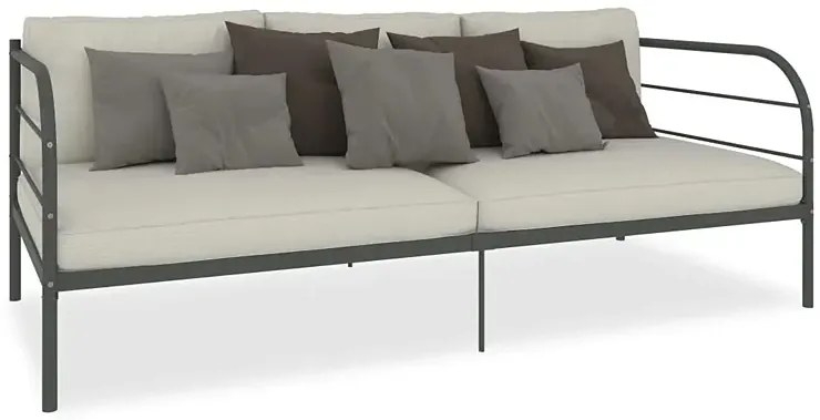Szare metalowe łóżko pojedyncze 90x200 cm P0-L47