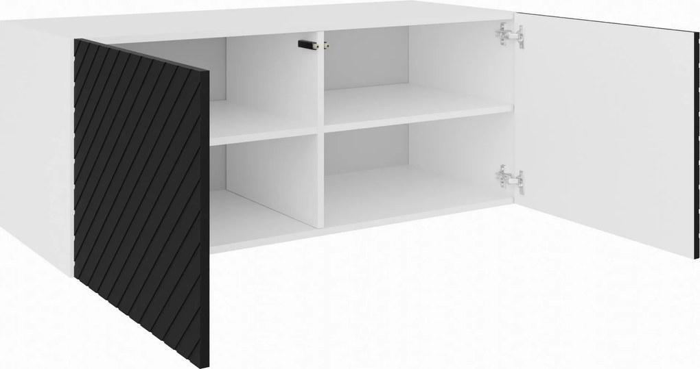 Szafka RTV wisząca CAVA 100 cm do Salonu pod Telewizor - Biały