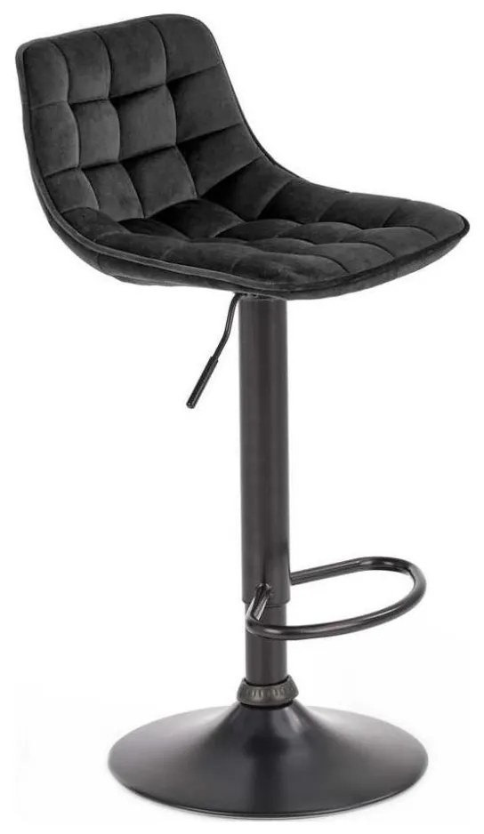 Krzesło barowe 106x43 cm czarne