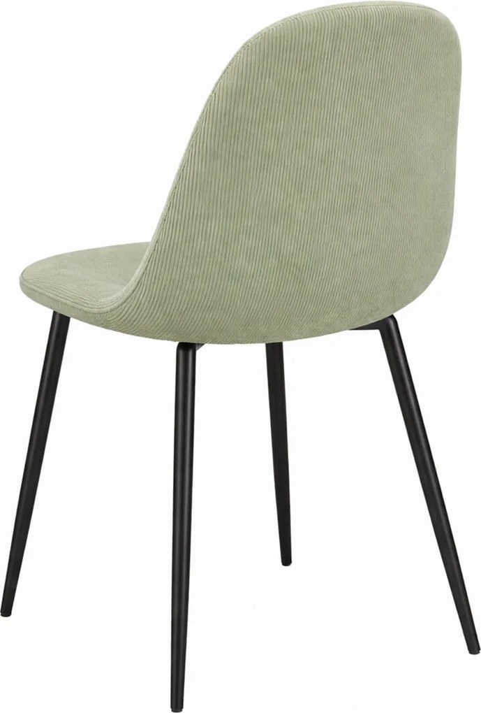 Zestaw 4 Krzese Teok Black Tkanina