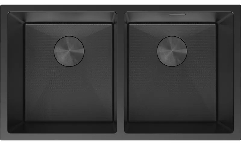 Mexen Binox zlewozmywak stalowy 2-komorowy 800 x 450 mm, czarny HC - 6421802000-70HC