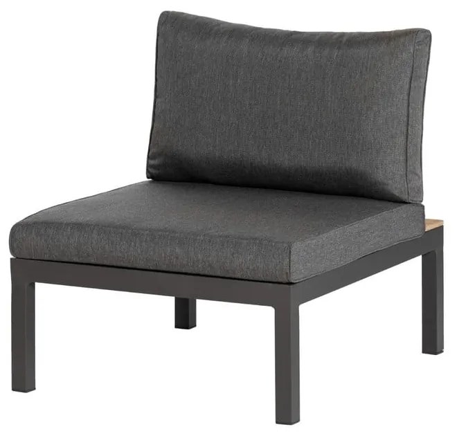 Ciemnoszary moduł sofy ogrodowej (moduł środkowy) La Vida – Exotan