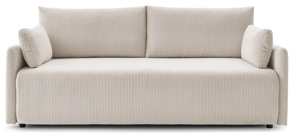 Beżowa sztruksowa rozkładana sofa 211 cm Marcel – Bobochic Paris