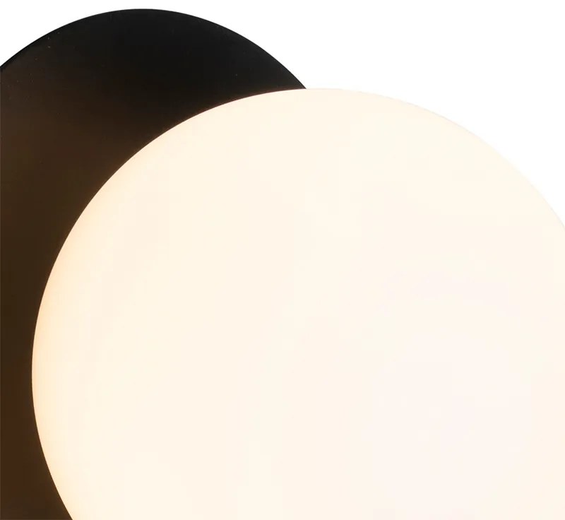 Lampa ścienna czarna IP44 z przełącznikiem - Cederic Nowoczesny Oswietlenie wewnetrzne
