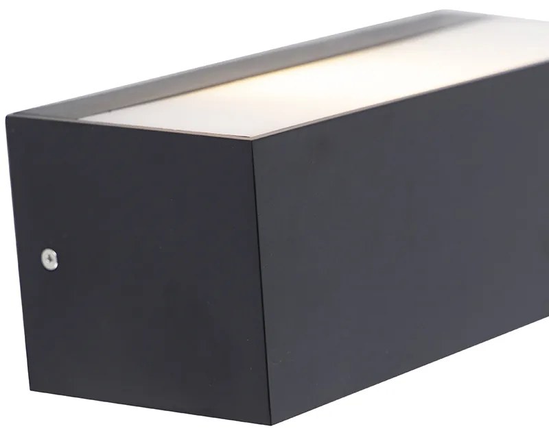 Nowoczesna lampa ścienna czarna IP54 - Houks