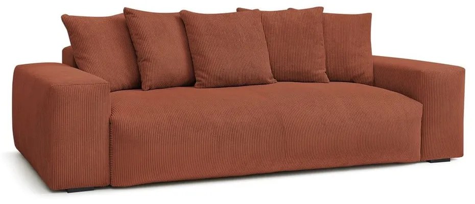 Ceglasta sztruksowa sofa 280 cm Voltaire – Bobochic Paris