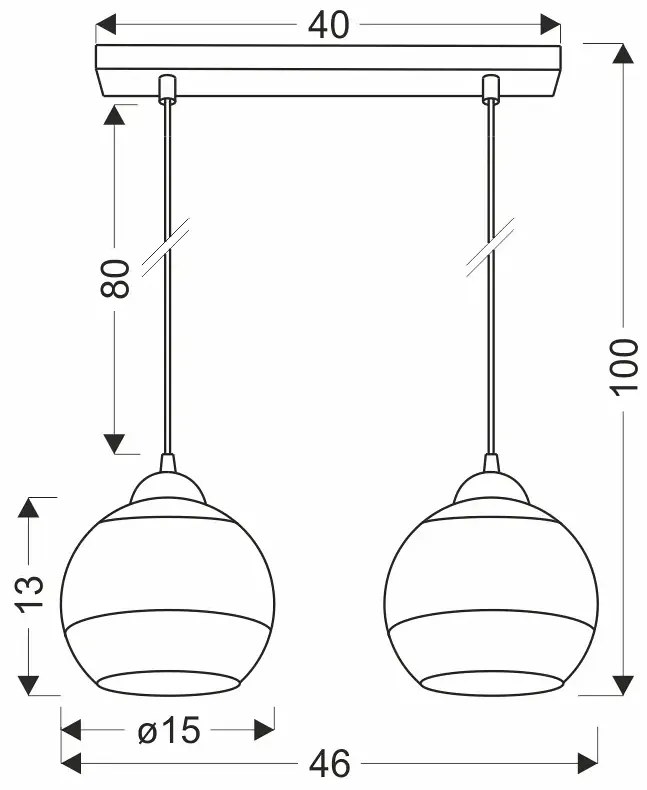 Nowoczesna czarno-złota lampa wisząca - D236 M6-Z92