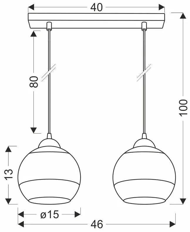 Nowoczesna czarno-złota lampa wisząca - D236 Zofrox