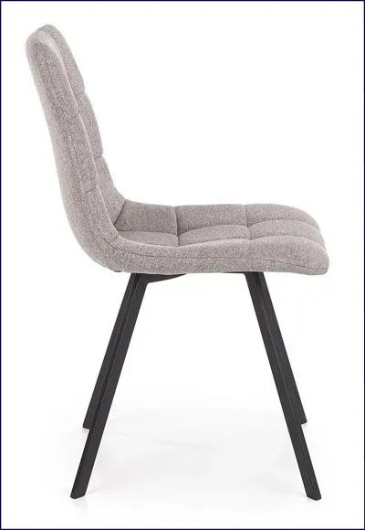 Szare minimalistyczne krzesło pikowane H3-A62