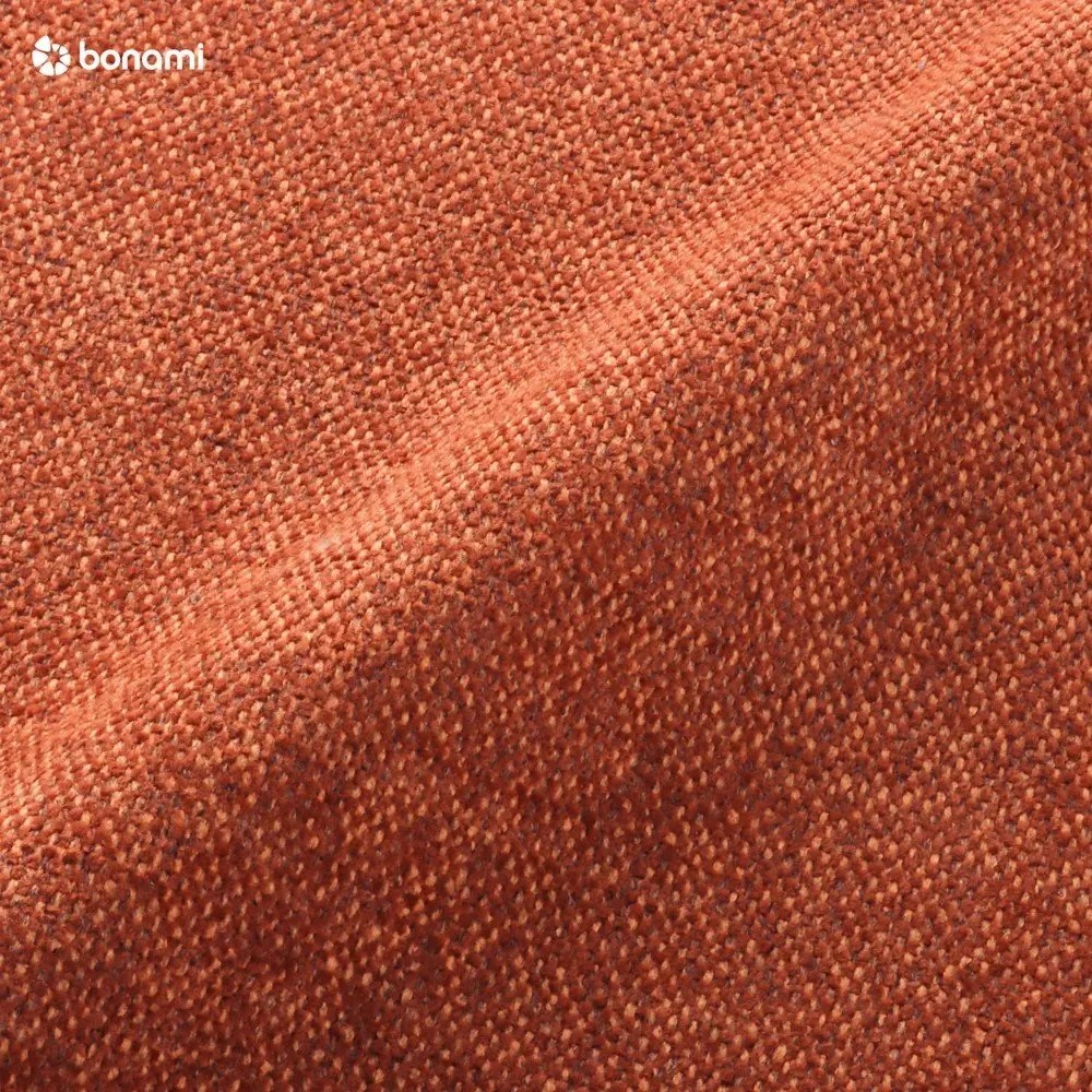 Ceglasta rozkładana sofa w kształcie litery "U" Miuform Scandic Lagom, lewostronna