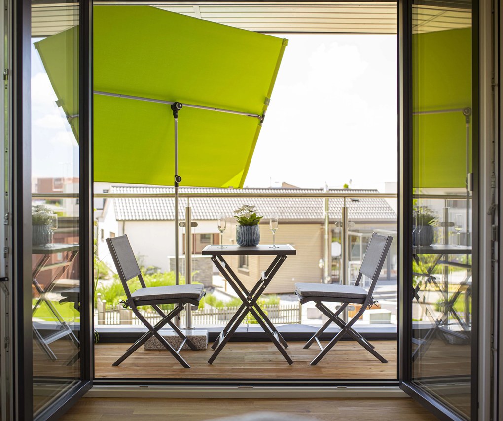 Doppler ACTIVE Osłona balkonowa parasol ogrodowy 180 x 130 cm zielona