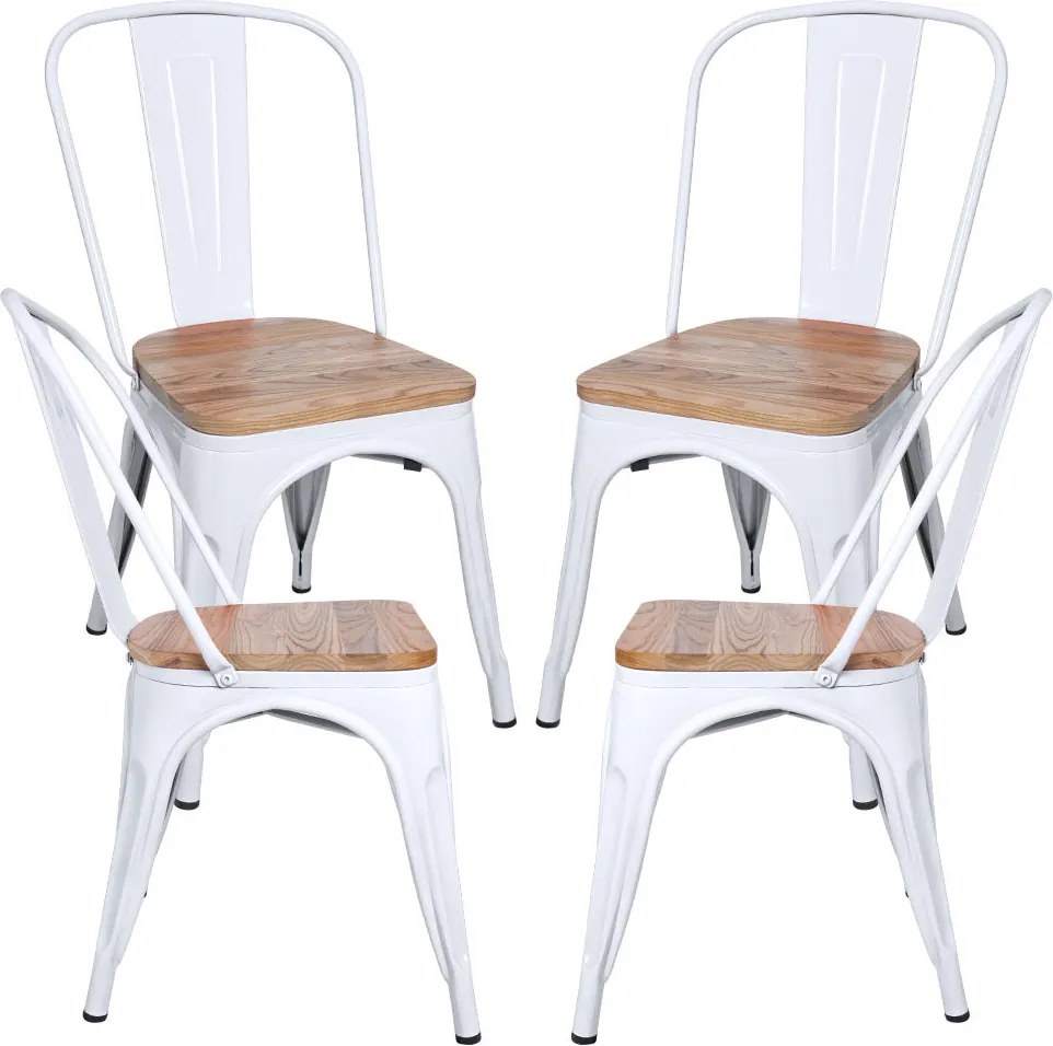 Zestaw 4 Krzese Torix Naturalne Drewno