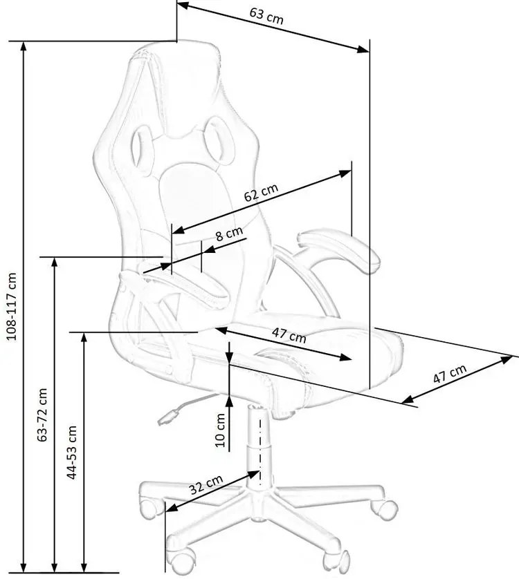 Fotel obrotowy gamingowy czarny + popiel M1-N65