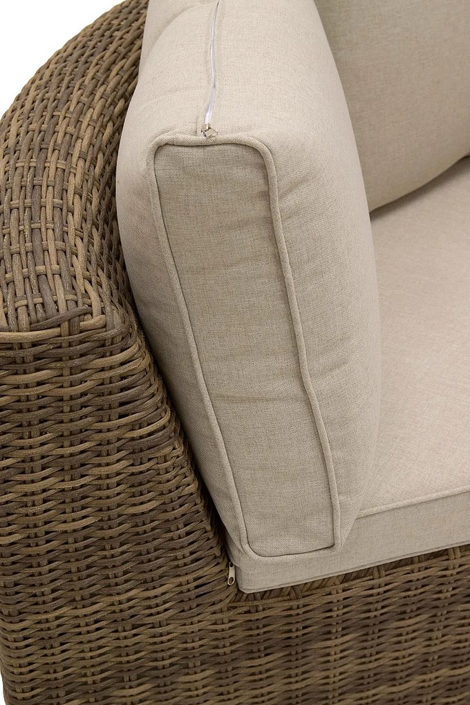 Rattanowy zestaw narożny modułowy BORNEO LUXURY dla 8 osób (brązowy)