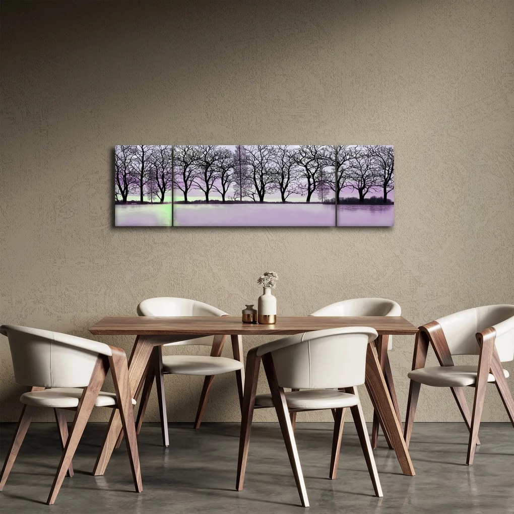 Obraz - Łodka na jeziorze (170x50 cm)