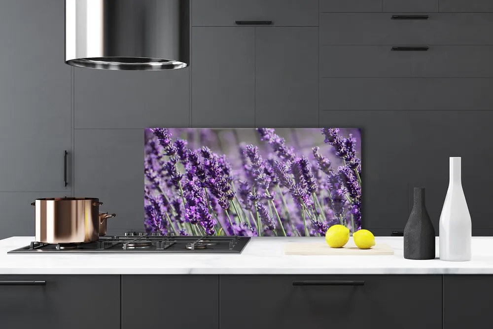 Panel Kuchenny Kompozycja Kwiatowa Na Szkle