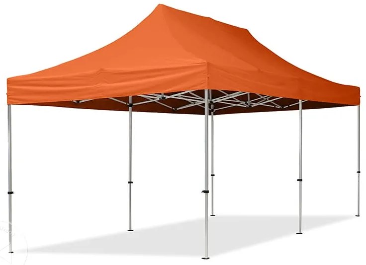 TOOLPORT 3x6 m Namiot Ekspresowy, ECONOMY Alu 32mm, ze ścianami bocznymi, okna panoramiczne, pomarańczowy - (59029)