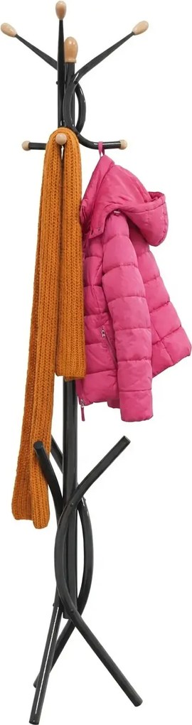 Czarny metalowy wieszak stojący W4-B16