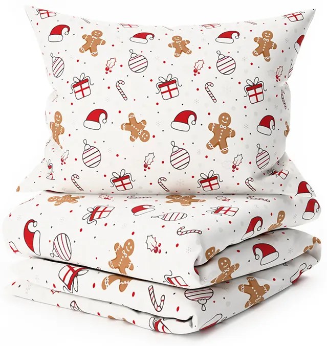 PrzytulneMieszkanie.pl PrzytulneMieszkanie.pl Bawełniana pościel GINGER JOY biała Rozmiar pościeli: 70 x 90 cm | 140 x 200 cm