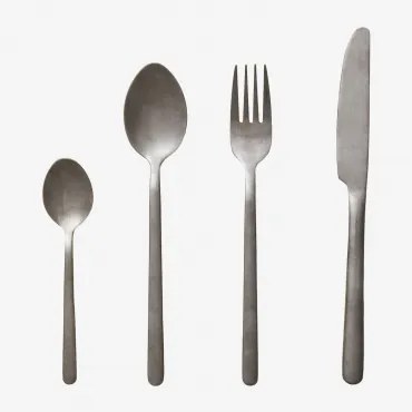 Zestaw Sztućców 16 Elementów Ze Stali Nierdzewnej Gibara Chrome - Sklum