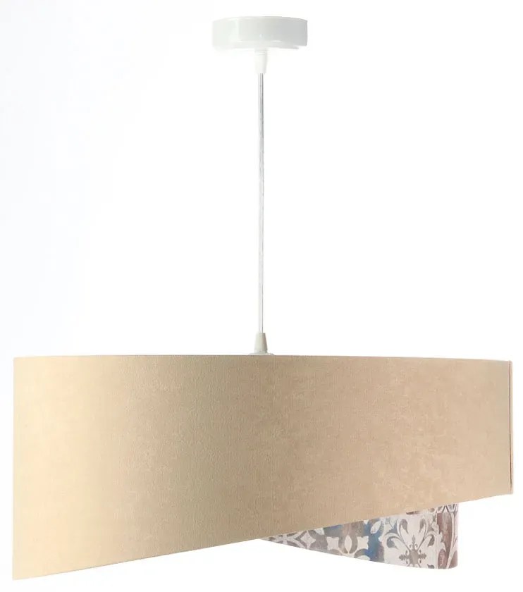 Asymetryczna lampa wisząca welurowa Z0-N50
