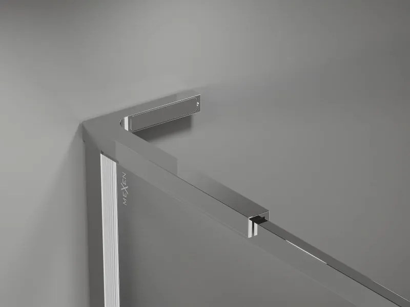 Mexen Kioto-F L ścianka prysznicowa Walk-in z ramką 115 x 202 cm, transparent 8 mm, chrom - 800-115-174-01-00